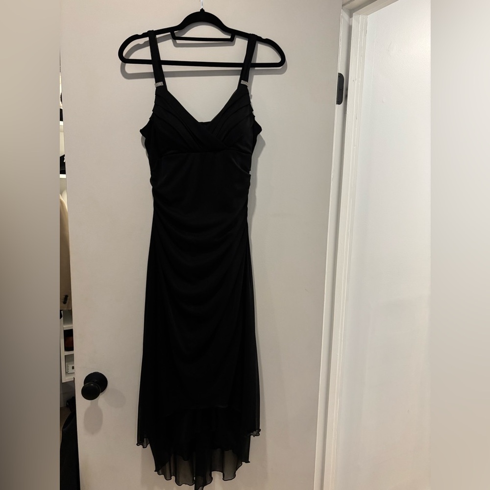 Scarlett Elegant Black High Low Dress